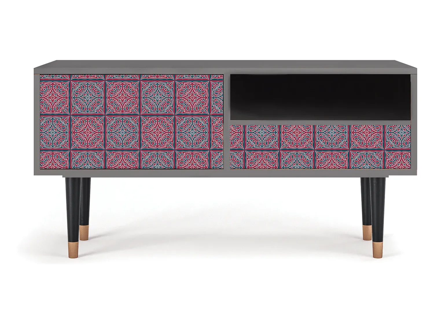 Móvel De Tv* Mueble de TV - 115х59х48 cm - T3 - Riviera Mosaic, Areia Bege