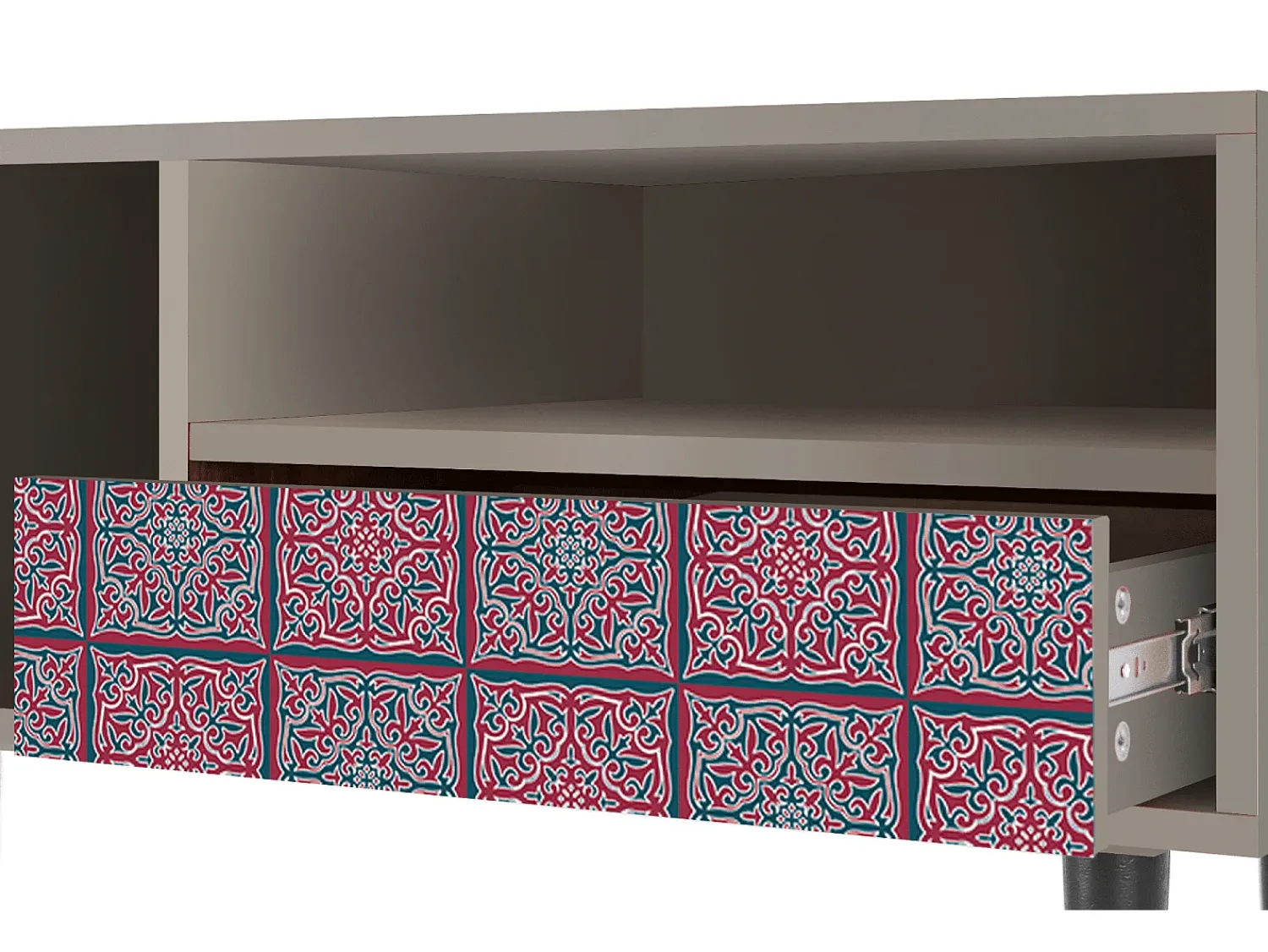 Móvel De Tv* Mueble de TV - 115х59х48 cm - T3 - Riviera Mosaic, Areia Bege