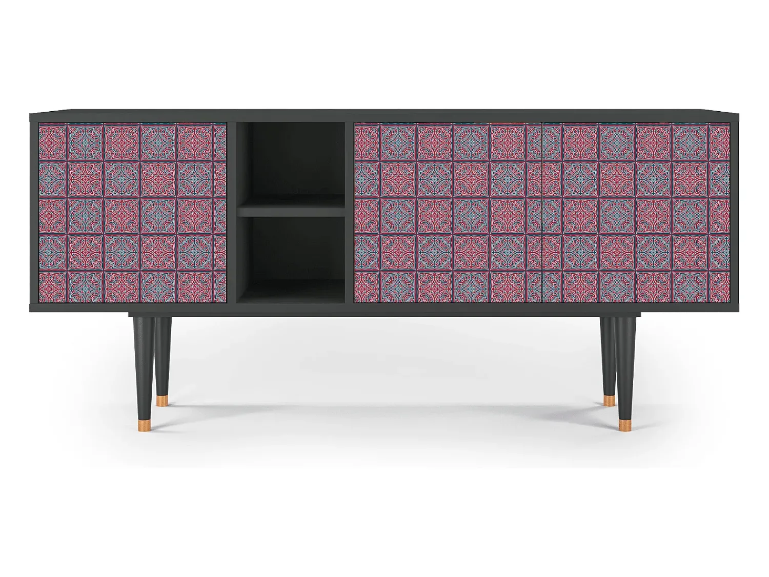 Mueble de TV - 150х69х41 cm - T5 - Riviera Mosaic, Antracite^ Móvel De Tv