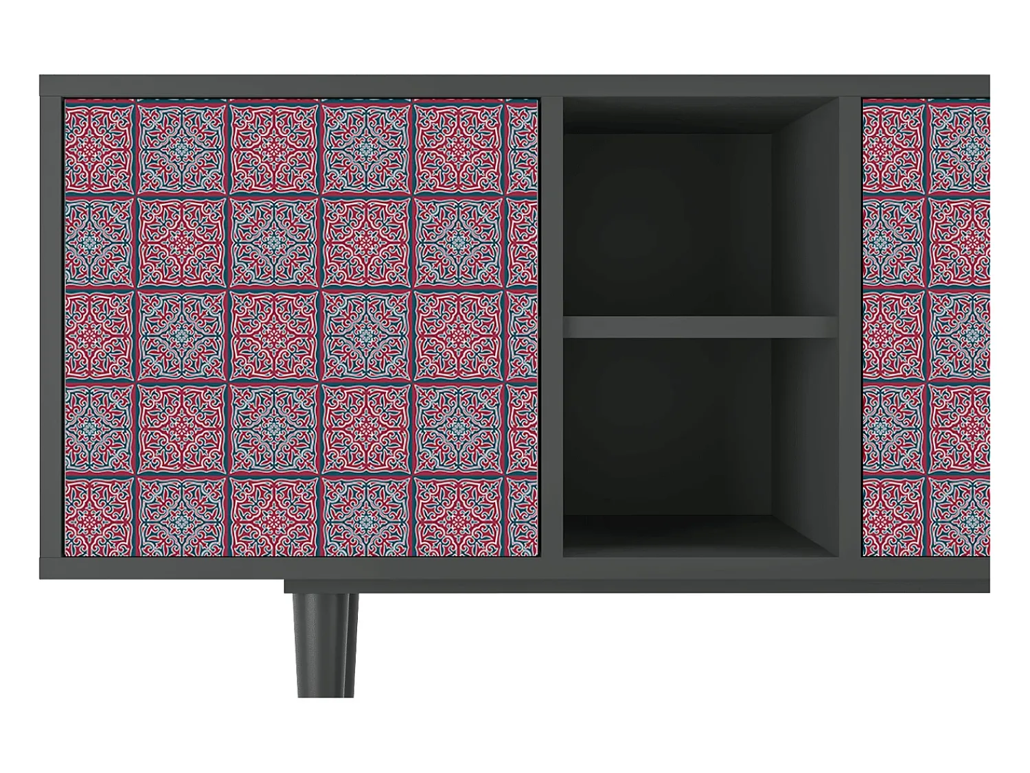 Mueble de TV - 150х69х41 cm - T5 - Riviera Mosaic, Antracite^ Móvel De Tv