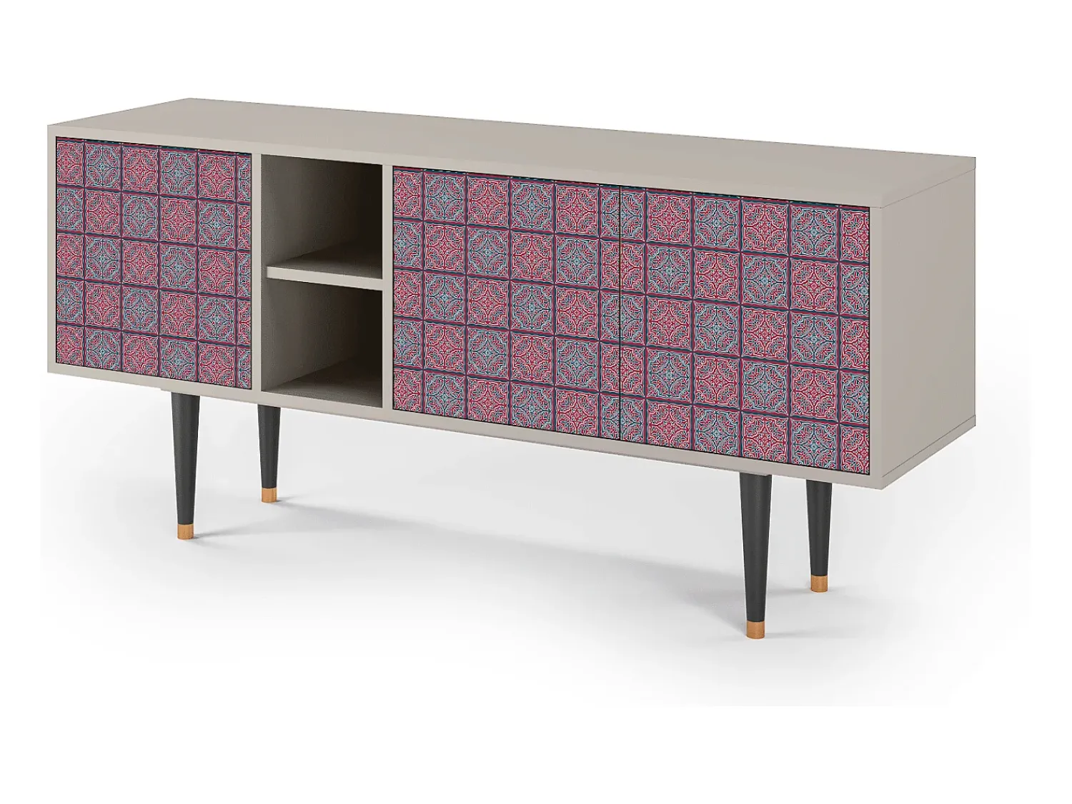 Móvel De Tv* Mueble de TV - 150х69х41 cm - T5 - Riviera Mosaic, Areia Bege