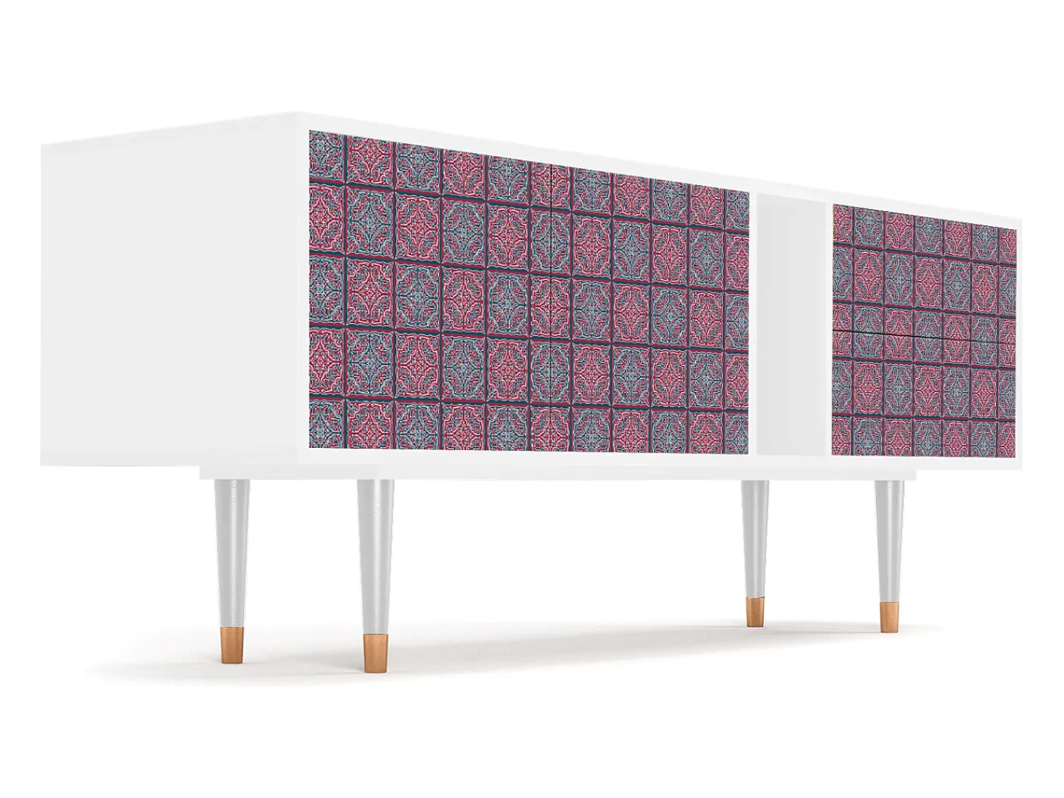 Mueble de TV - 170х69х48 cm - T1 - Riviera Mosaic, Branco^ Móvel De Tv