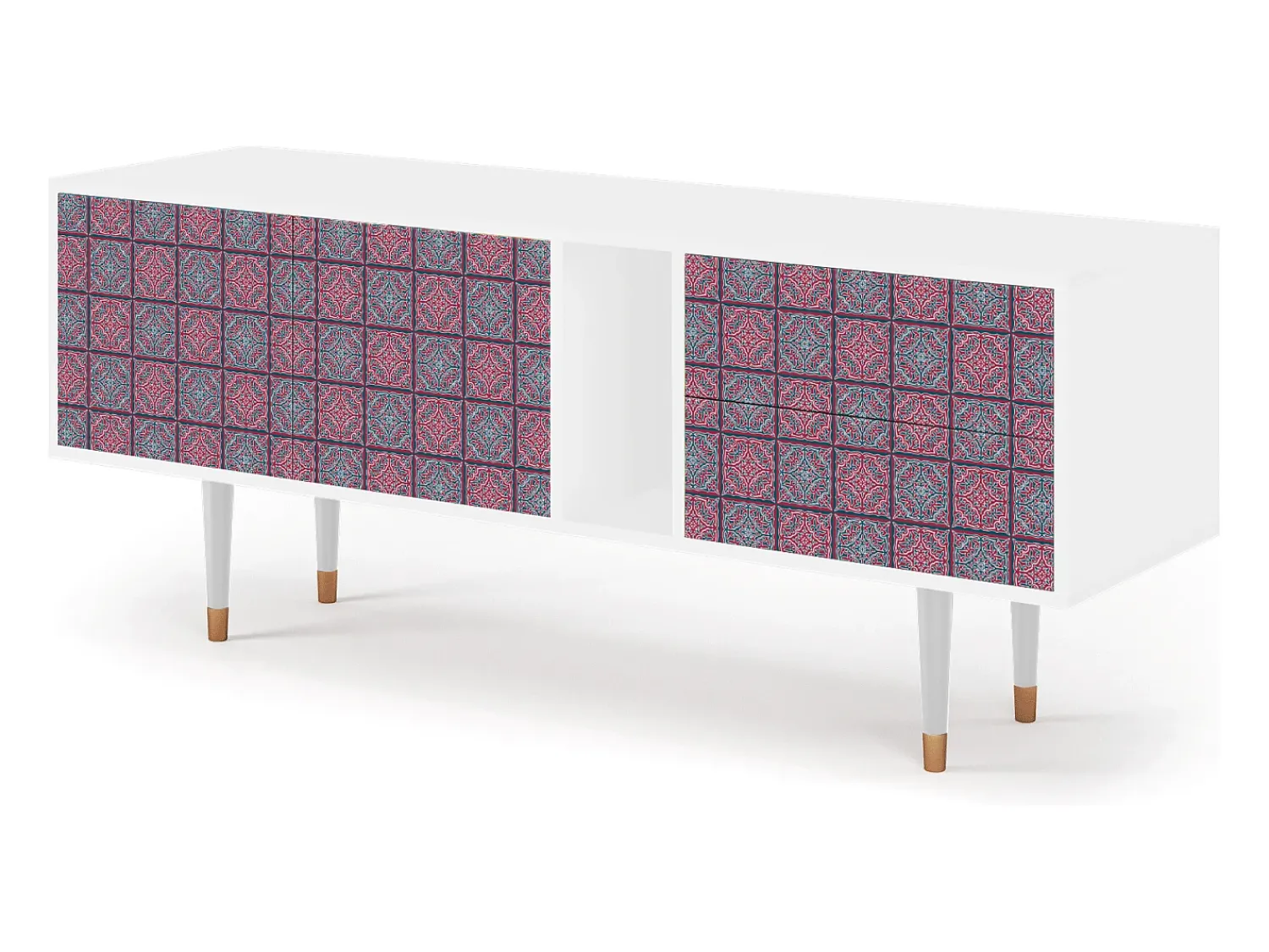 Mueble de TV - 170х69х48 cm - T1 - Riviera Mosaic, Branco^ Móvel De Tv