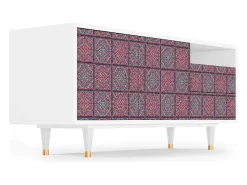 Móvel De Tv* Mueble de TV - 125х56х41 cm - T7 - Riviera Mosaic, Branco Bege