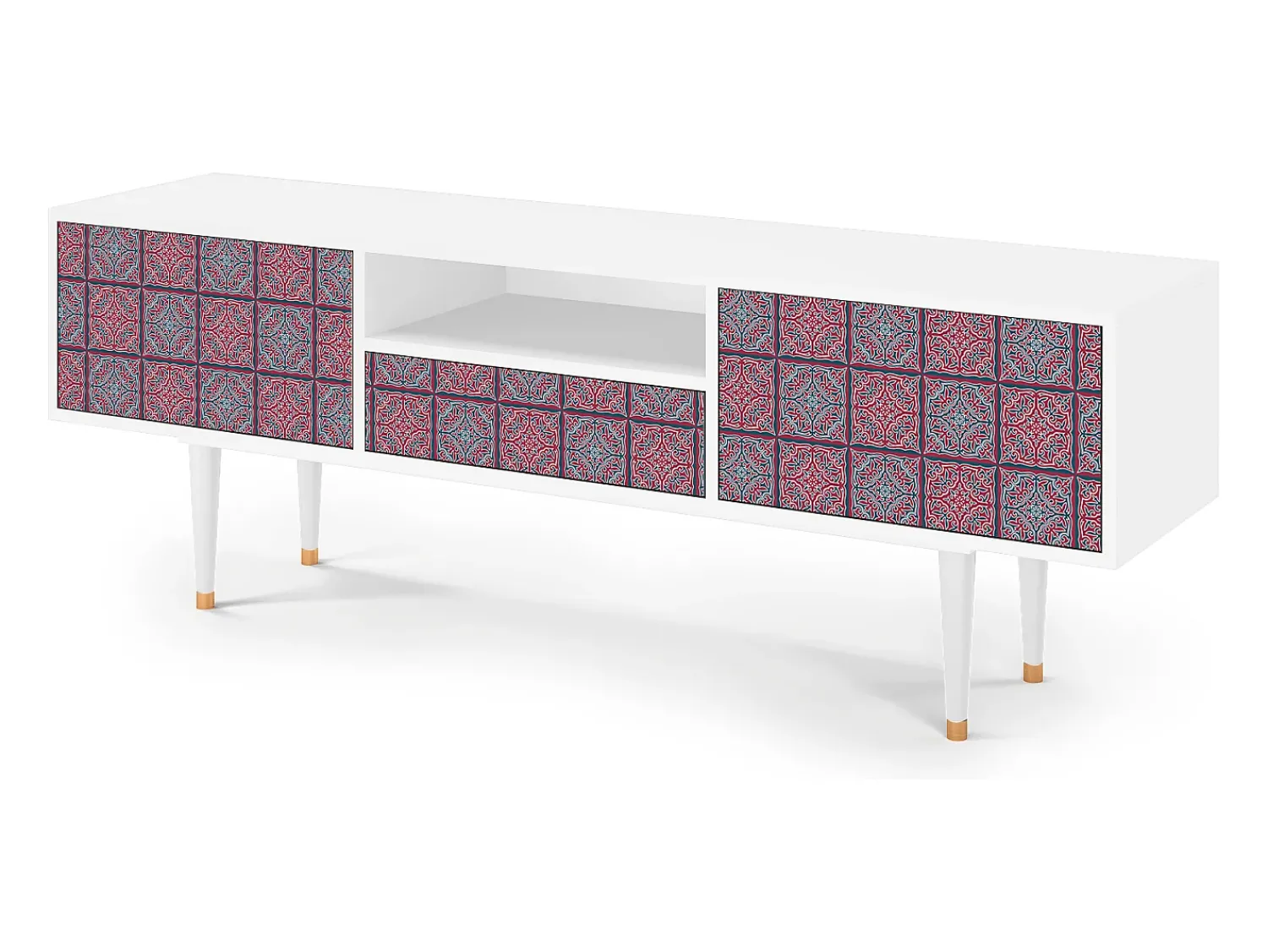 Online Mueble de TV - 170х59х41 cm - T6 - Riviera Mosaic, Branco Bege