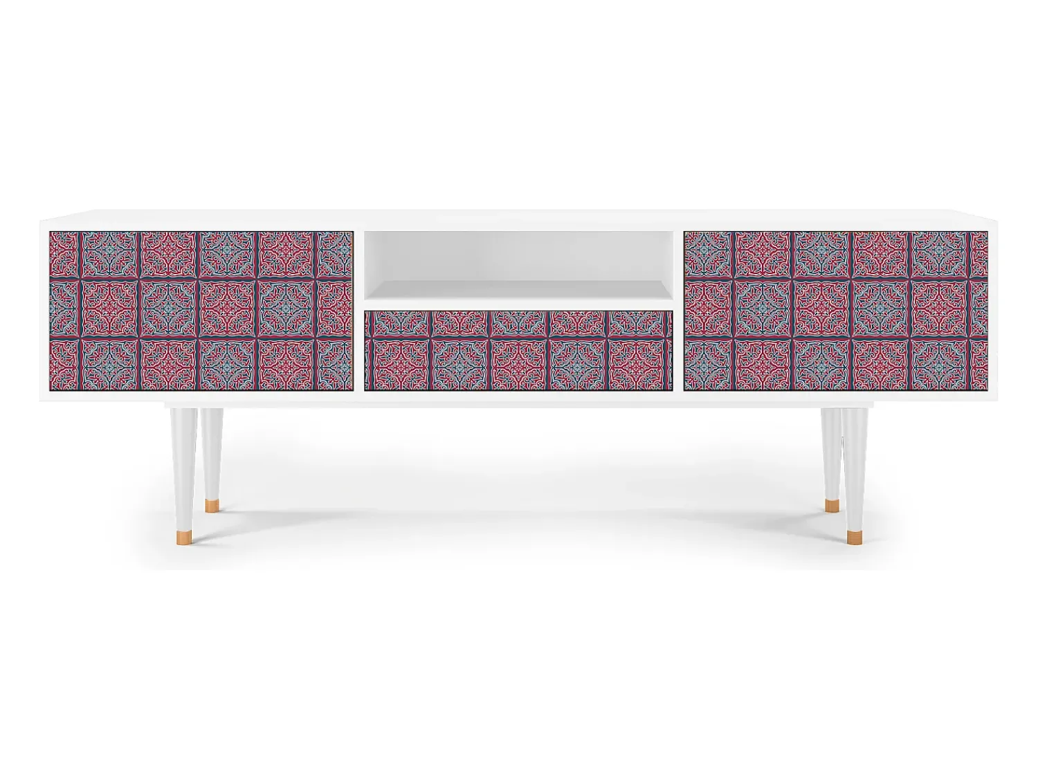 Online Mueble de TV - 170х59х41 cm - T6 - Riviera Mosaic, Branco Bege