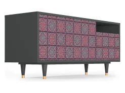 Mueble de TV - 125х56х41 cm - T7 - Riviera Mosaic, Antracite^ Móvel De Tv