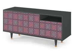 Mueble de TV - 125х56х41 cm - T7 - Riviera Mosaic, Antracite^ Móvel De Tv