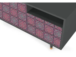 Mueble de TV - 125х56х41 cm - T7 - Riviera Mosaic, Antracite^ Móvel De Tv