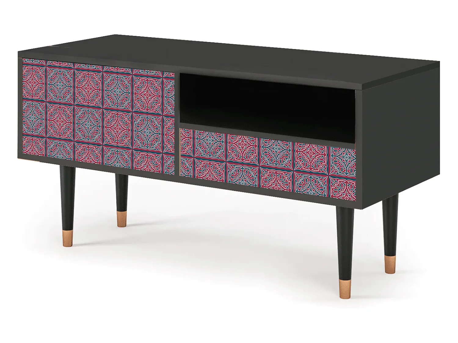 Mueble de TV - 115х59х48 cm - T3 - Riviera Mosaic, Antracite^ Móvel De Tv