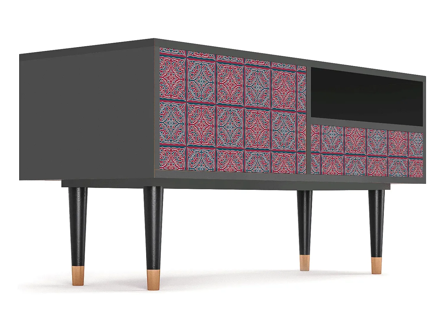 Mueble de TV - 115х59х48 cm - T3 - Riviera Mosaic, Antracite^ Móvel De Tv