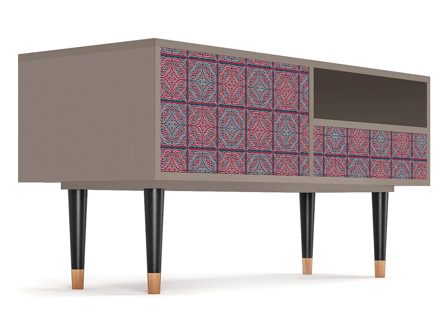 Best Mueble de TV - 115х59х48 cm - T3 - Riviera Mosaic, Latte Bege