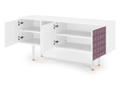 Móvel De Tv* Mueble de TV - 150х69х41 cm - T5 - Riviera Mosaic, Branco Bege