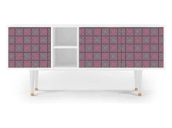 Móvel De Tv* Mueble de TV - 150х69х41 cm - T5 - Riviera Mosaic, Branco Bege
