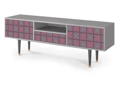 Móvel De Tv| Mueble de TV - 170х59х41 cm - T6 - Riviera Mosaic, Cinza Cinzento