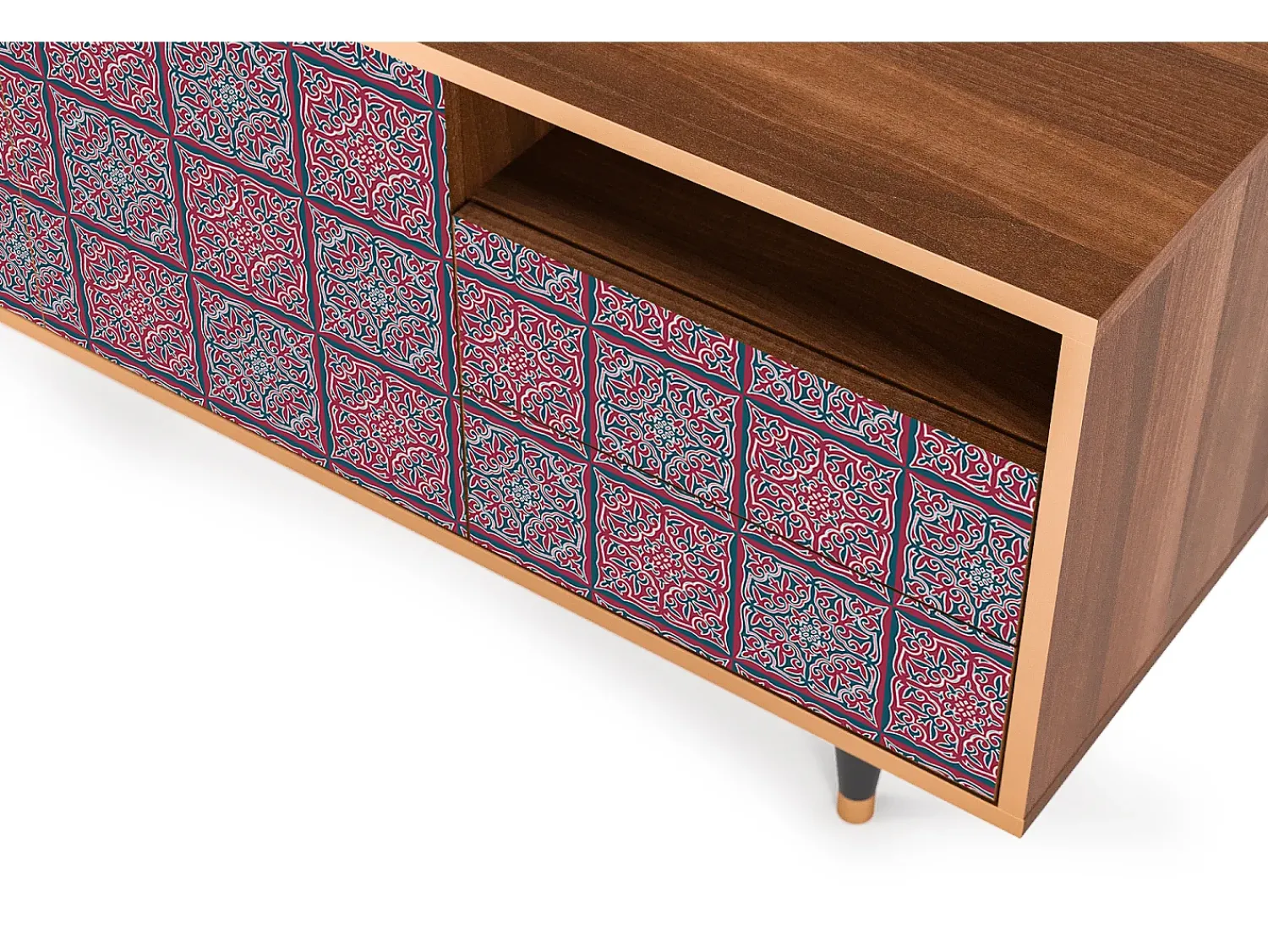 Mueble de TV - 125х56х41 cm - T7 - Riviera Mosaic, Nogueira^ Móvel De Tv