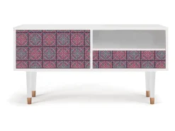 Móvel De Tv| Mueble de TV - 115х59х48 cm - T3 - Riviera Mosaic, Branco Bege