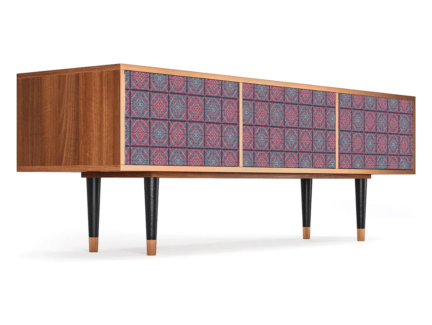 Móvel De Tv| Mueble de TV - 170х59х48 cm - T4 - Riviera Mosaic, Nogueira Castanho