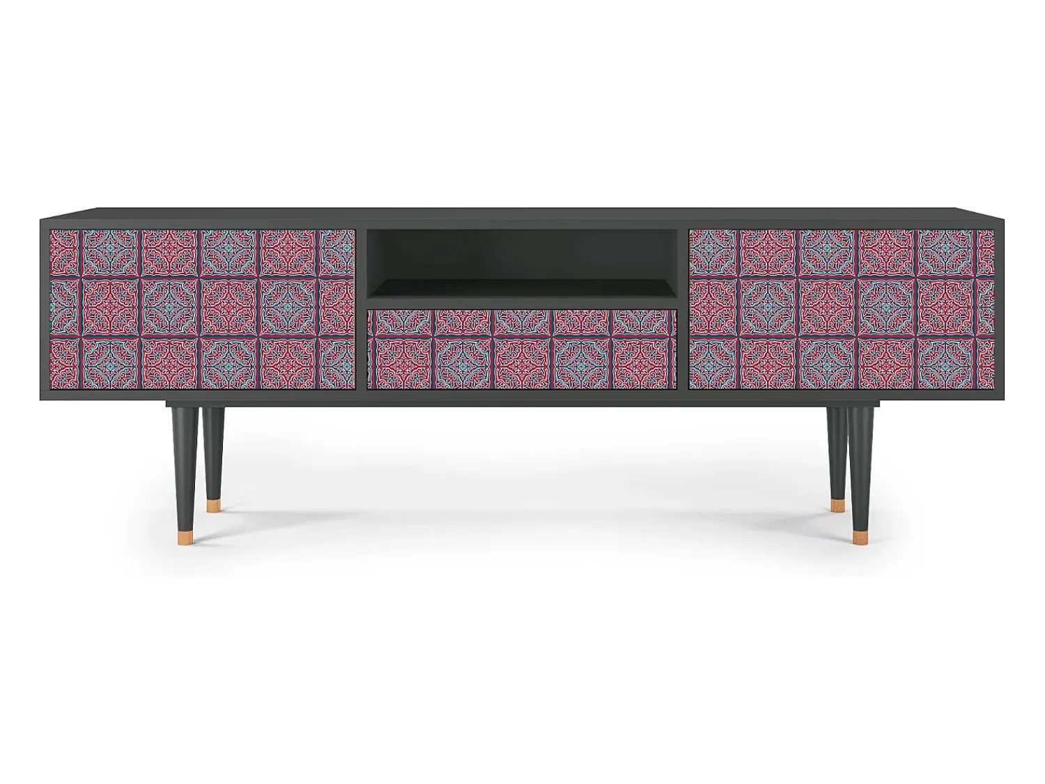 Mueble de TV - 170х59х41 cm - T6 - Riviera Mosaic, Antracite^ Móvel De Tv