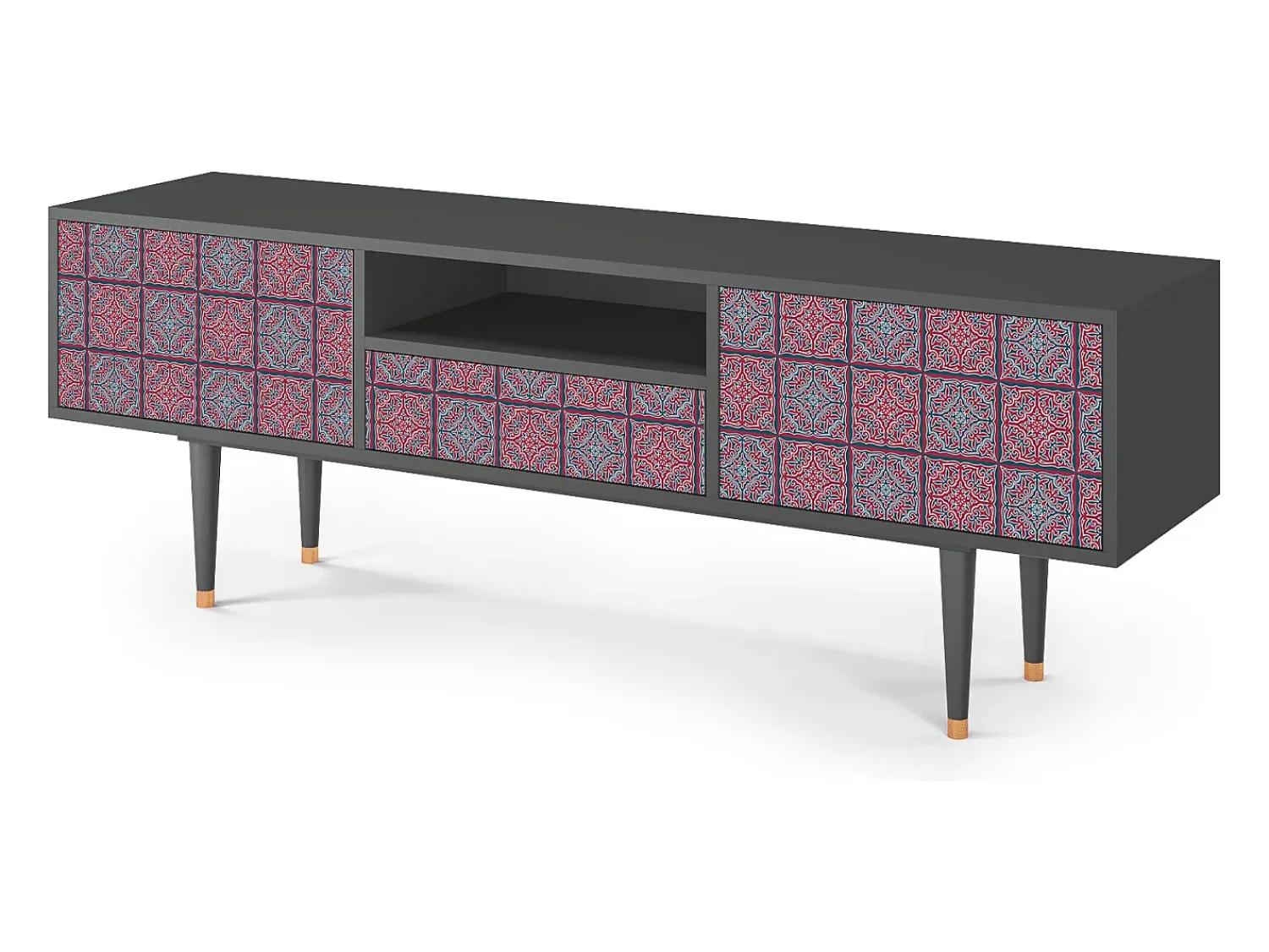 Mueble de TV - 170х59х41 cm - T6 - Riviera Mosaic, Antracite^ Móvel De Tv