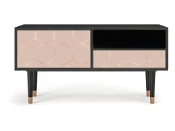 Hot Mueble de TV - 115х59х48 cm - T3 - Rose Honeycomb, Antracite Cinza antracite