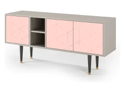 Online Mueble de TV - 150х69х41 cm - T5 - Rose Quartz, Areia Bege