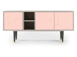 Online Mueble de TV - 150х69х41 cm - T5 - Rose Quartz, Areia Bege