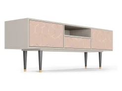Mueble de TV - 170х59х41 cm - T6 - Rose Honeycomb, Areia^ Móvel De Tv