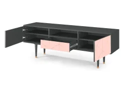 Mueble de TV - 170х59х41 cm - T6 - Rose Quartz, Antracite^ Móvel De Tv