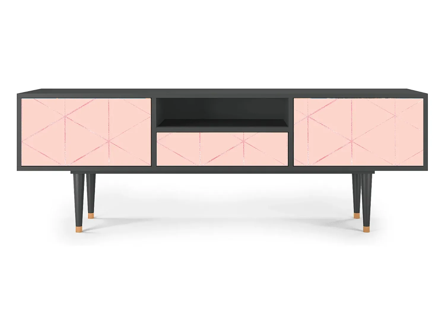 Mueble de TV - 170х59х41 cm - T6 - Rose Quartz, Antracite^ Móvel De Tv