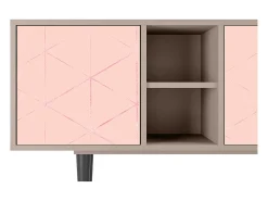 Móvel De Tv| Mueble de TV - 150х69х41 cm - T5 - Rose Quartz, Latte Bege