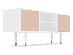 Móvel De Tv| Mueble de TV - 170х69х48 cm - T2 - Rose Honeycomb, Branco Bege