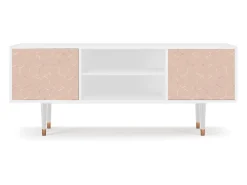Móvel De Tv| Mueble de TV - 170х69х48 cm - T2 - Rose Honeycomb, Branco Bege