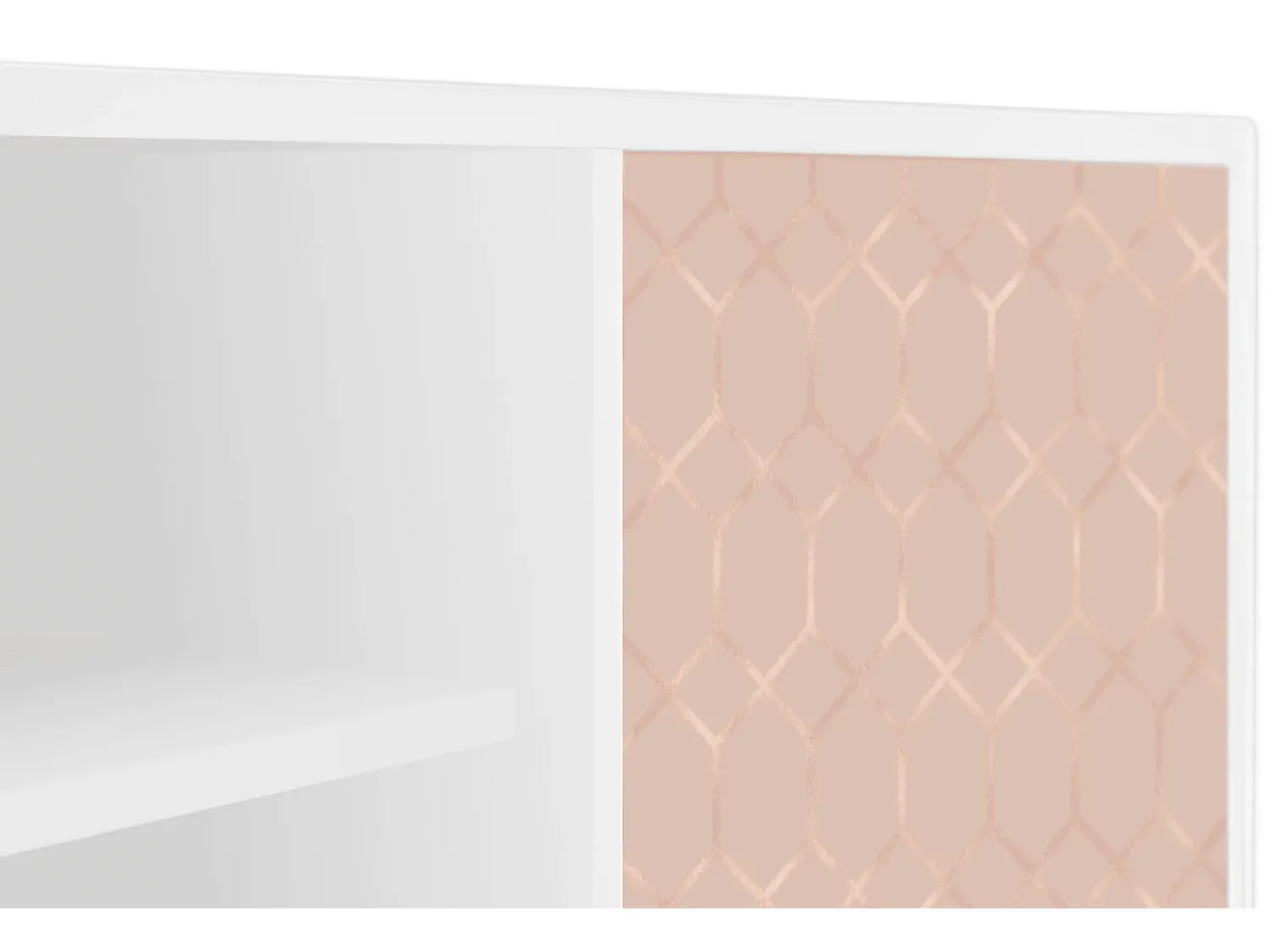 Móvel De Tv| Mueble de TV - 170х69х48 cm - T2 - Rose Honeycomb, Branco Bege