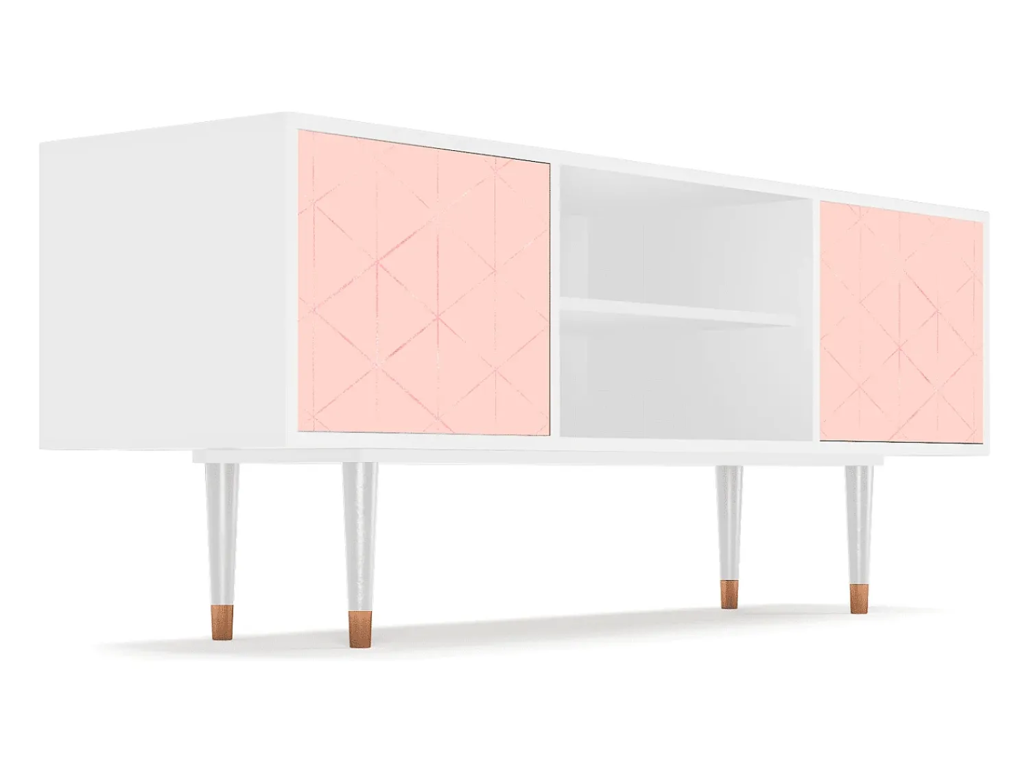 Móvel De Tv* Mueble de TV - 170х69х48 cm - T2 - Rose Quartz, Branco Bege