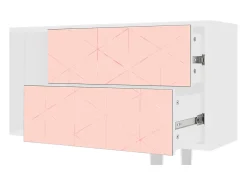 Mueble de TV - 170х69х48 cm - T1 - Rose Quartz, Branco^ Móvel De Tv