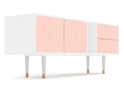 Mueble de TV - 170х69х48 cm - T1 - Rose Quartz, Branco^ Móvel De Tv