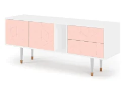 Mueble de TV - 170х69х48 cm - T1 - Rose Quartz, Branco^ Móvel De Tv