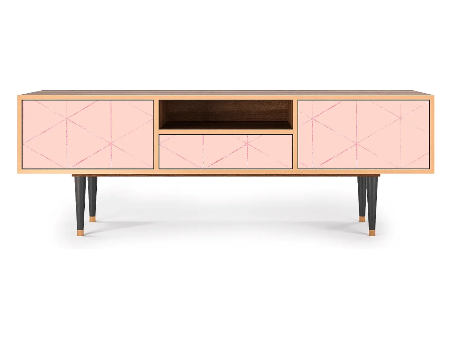 Mueble de TV - 170х59х41 cm - T6 - Rose Quartz, Nogueira^ Móvel De Tv