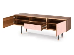 Mueble de TV - 170х59х41 cm - T6 - Rose Quartz, Nogueira^ Móvel De Tv