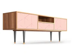 Mueble de TV - 170х59х41 cm - T6 - Rose Quartz, Nogueira^ Móvel De Tv