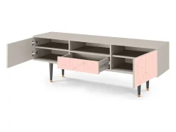 Móvel De Tv| Mueble de TV - 170х59х41 cm - T6 - Rose Quartz, Areia Bege