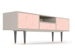 Móvel De Tv| Mueble de TV - 170х59х41 cm - T6 - Rose Quartz, Areia Bege