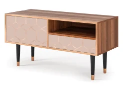 Sale Mueble de TV - 115х59х48 cm - T3 - Rose Honeycomb, Nogueira Castanho