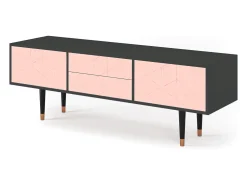 Móvel De Tv| Mueble de TV - 170х59х48 cm - T4 - Rose Quartz, Antracite Cinza antracite