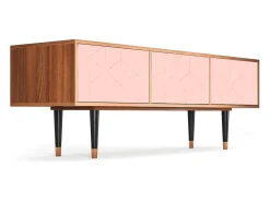 Móvel De Tv| Mueble de TV - 170х59х48 cm - T4 - Rose Quartz, Nogueira Castanho