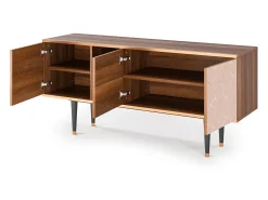 Móvel De Tv* Mueble de TV - 150х69х41 cm - T5 - Rose Honeycomb, Nogueira Castanho
