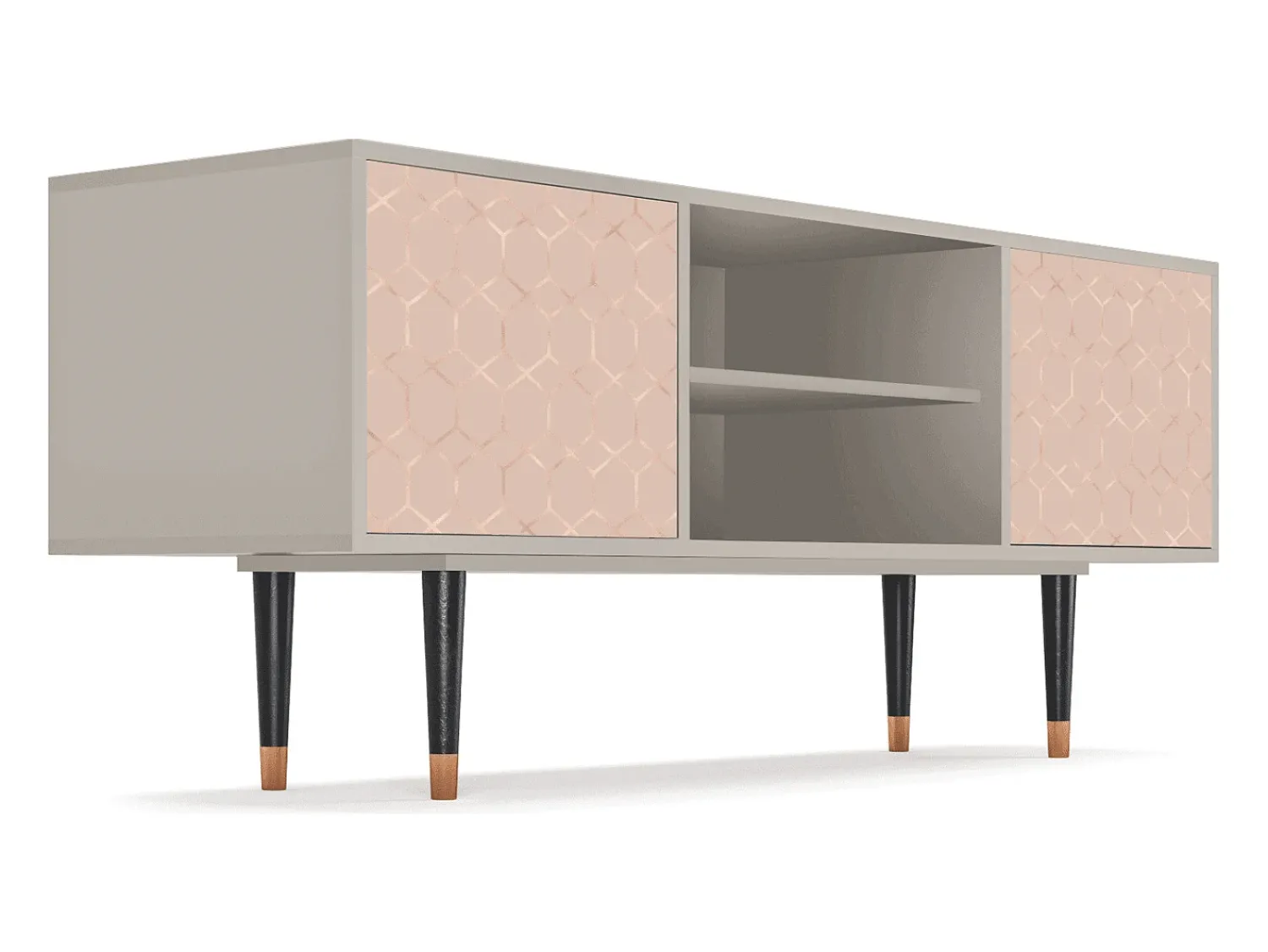Mueble de TV - 170х69х48 cm - T2 - Rose Honeycomb, Areia^ Móvel De Tv