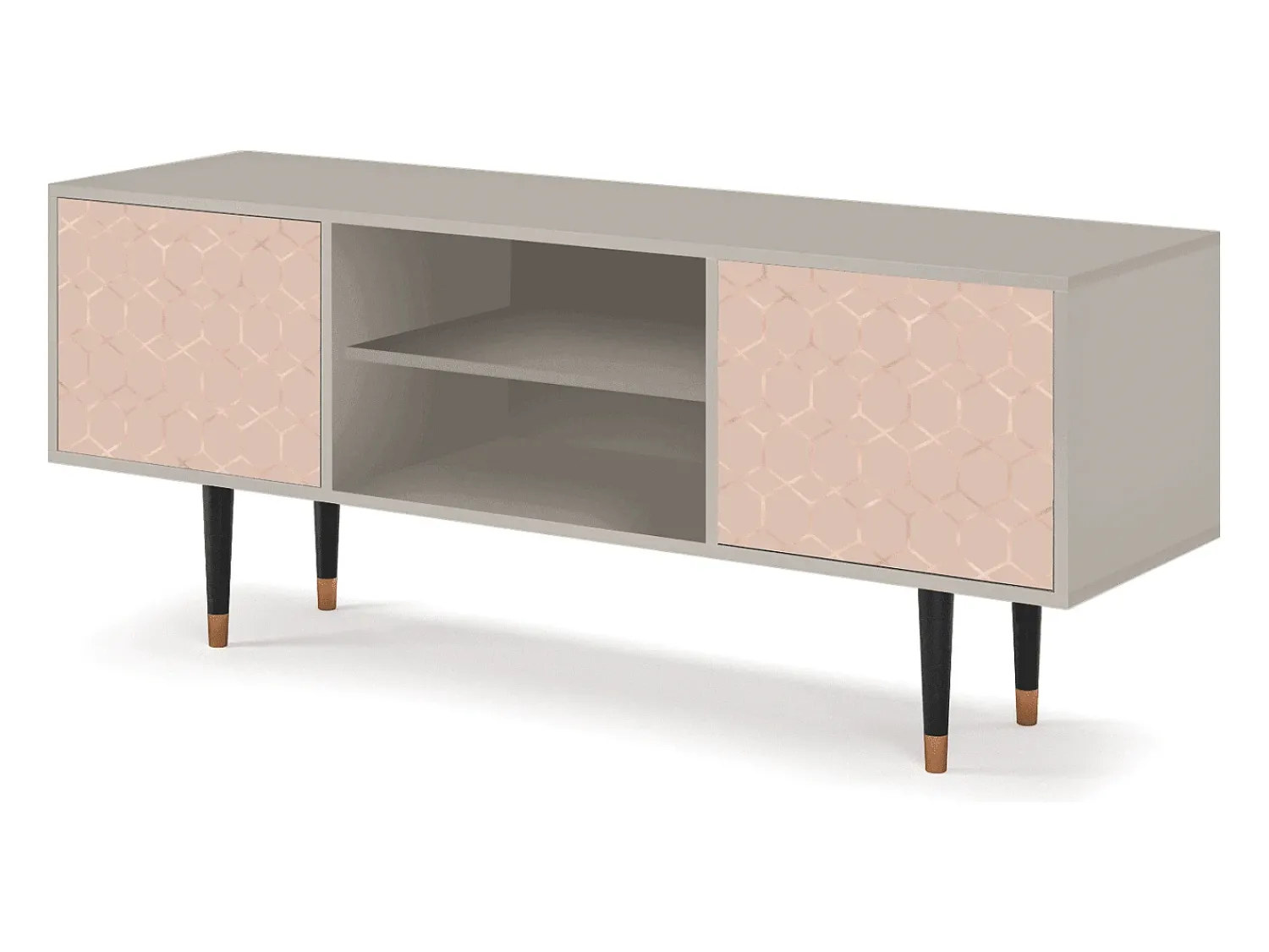 Mueble de TV - 170х69х48 cm - T2 - Rose Honeycomb, Areia^ Móvel De Tv