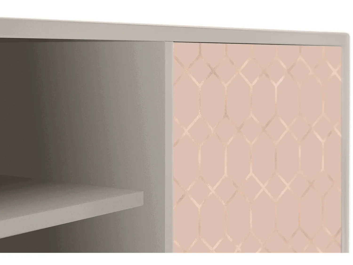 Mueble de TV - 170х69х48 cm - T2 - Rose Honeycomb, Areia^ Móvel De Tv